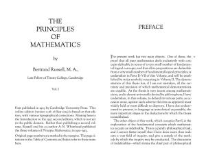 The Principles of Mathematics Iii