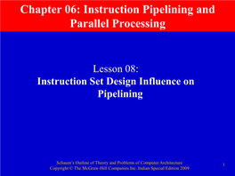 Instruction Set Design Influence on Pipelining