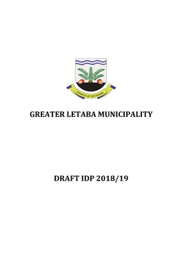 Greater Letaba Municipality Draft Idp 2018/19