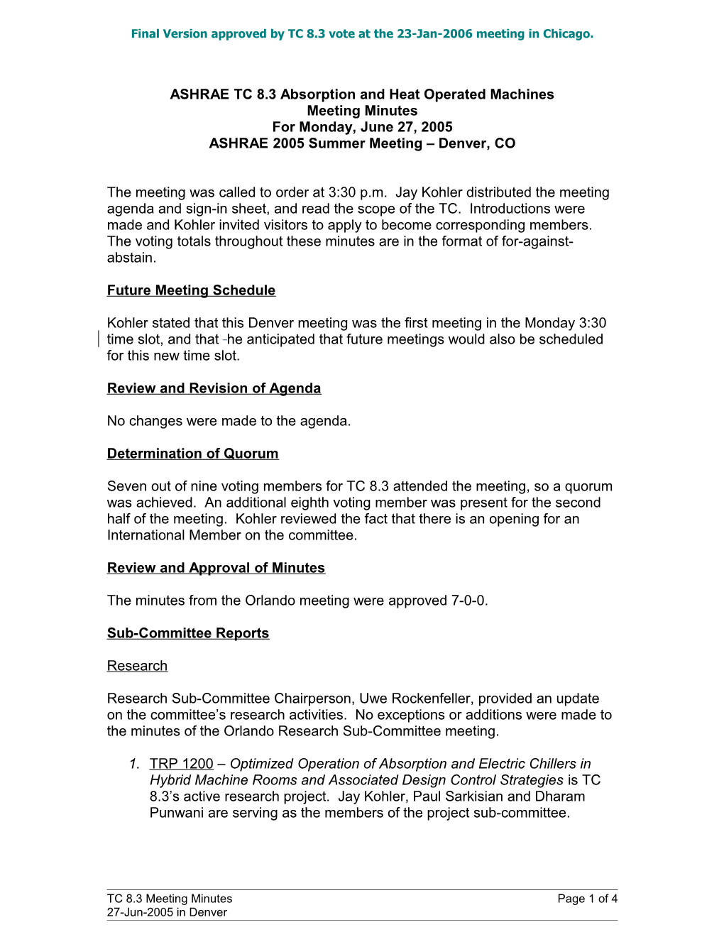 ASHRAE TC 8.3 Absorption and Heat Operated Machines