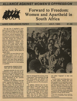 Forward to Freedom: Women and Apartheid in South Africa
