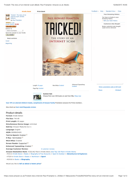 Tricked!- the Story of an Internet Scam Ebook- Paul Frampton- Amazon.Co