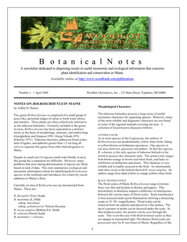 Botanical Notes