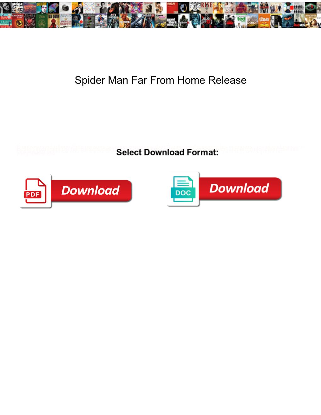 Spider Man Far from Home Release