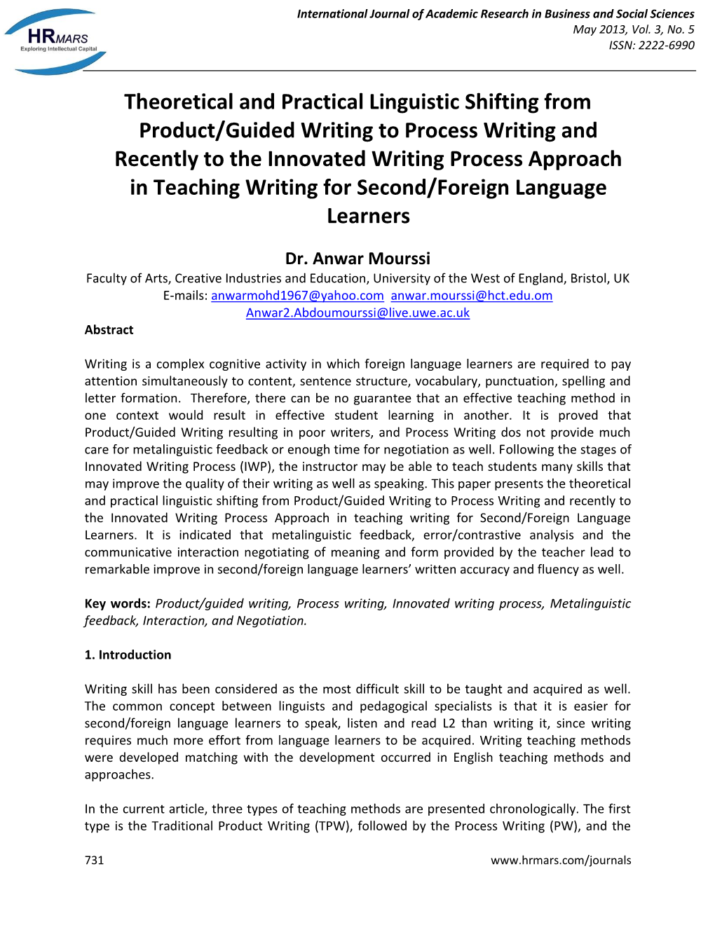 Theoretical and Practical Linguistic Shifting from Product/Guided