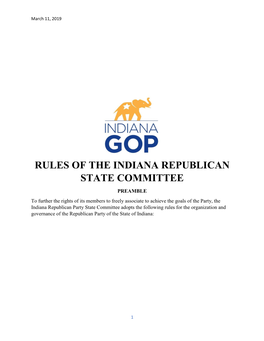 Rules of the Indiana Republican State Committee