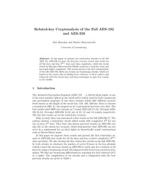 Related-Key Cryptanalysis of the Full AES-192 and AES-256