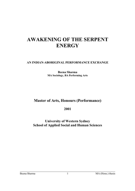 Awakening of the Serpent Energy