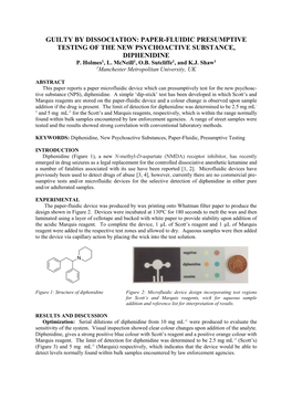 Paper-Fluidic Presumptive Testing of the New Psychoactive Substance, Diphenidine P