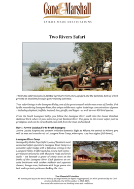 Two Rivers Zambia Safari