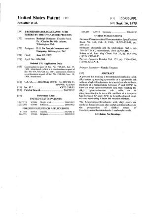 United States Patent (19) 11 3,905,991 Schlatter Et Al