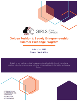 Golden Fashion & Beauty Entrepreneurship Summer