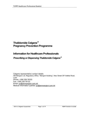 Thalidomide Celgene Pregnancy Prevention Programme Information