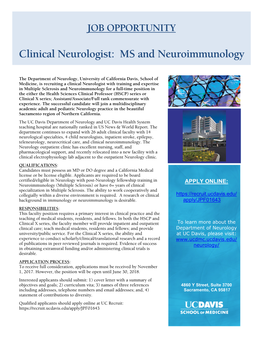 Clinical Neurologist: MS and Neuroimmunology