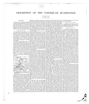 Description of the Tahlequah Quadrangle