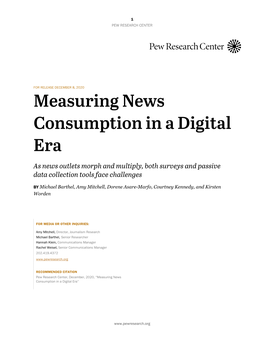 Measuring News Consumption in a Digital Era