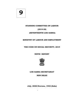 (2019-20) (Seventeenth Lok Sabha) Ministry of Labo