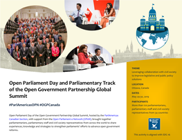 Open Parliament Day and Parliamentary Track