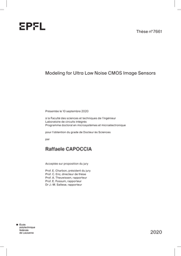 Modeling for Ultra Low Noise CMOS Image Sensors