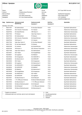 Dfbnet - Spielplan 09.12.2019 11:41