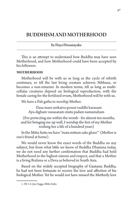 Buddhism and Motherhood