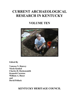 Current Archaeological Research in Kentucky