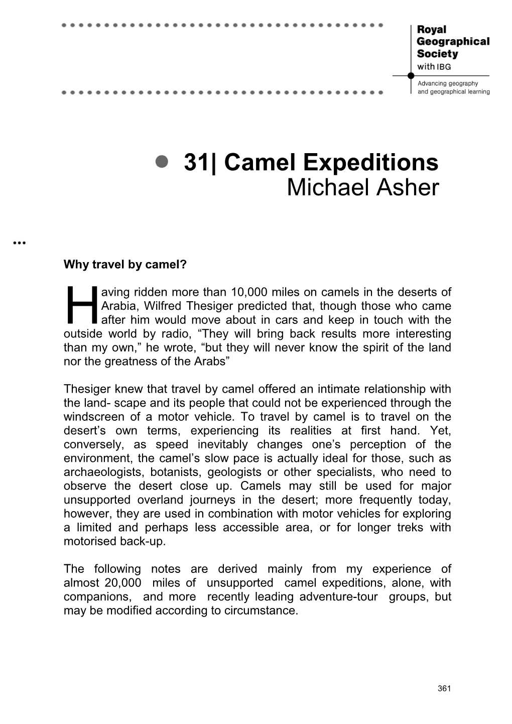 31| Camel Expeditions Michael Asher