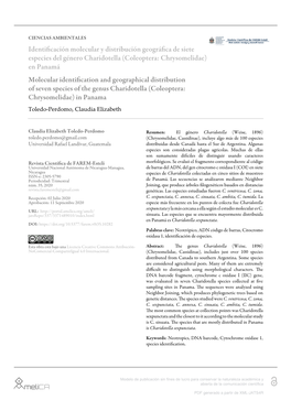 Identificación Molecular Y Distribución Geográfica De Siete Espe