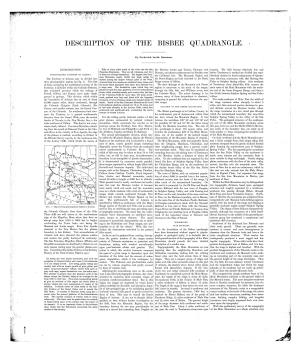 Description of the Bisbee Quadrangle