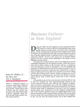 Business Failures in New England