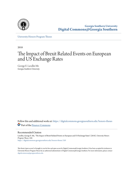 The Impact of Brexit Related Events on European and US Exchange Rates