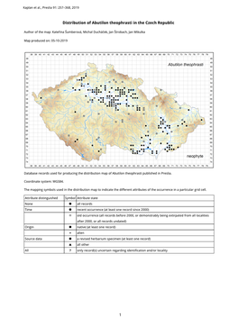 1 Distribution of Abutilon Theophrasti in the Czech Republic