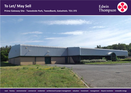 To Let/ May Sell Prime Gateway Site - Tweedside Park, Tweedbank, Galashiels