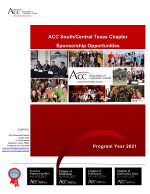 ACC South/Central Texas Chapter Sponsorship Opportunities
