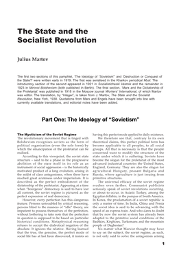 The State and the Socialist Revolution