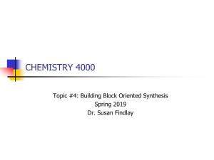 Building Block Oriented Synthesis Spring 2019 Dr