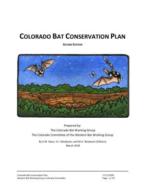 Colorado Bat Conservation Plan Second Edition