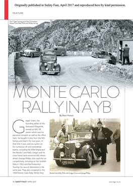 Monte Carlo Rally in a YB