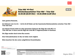 Trier Süd 12.10.18 (22:55 Uhr) – 15.10.2018 (4:20 Uhr)