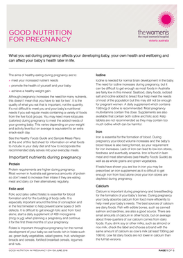 Good Nutrition for Pregnancy