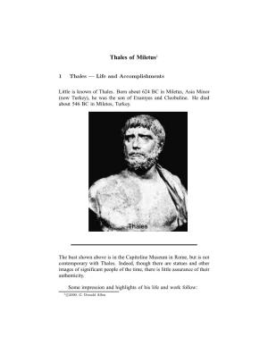 Thales of Miletus1