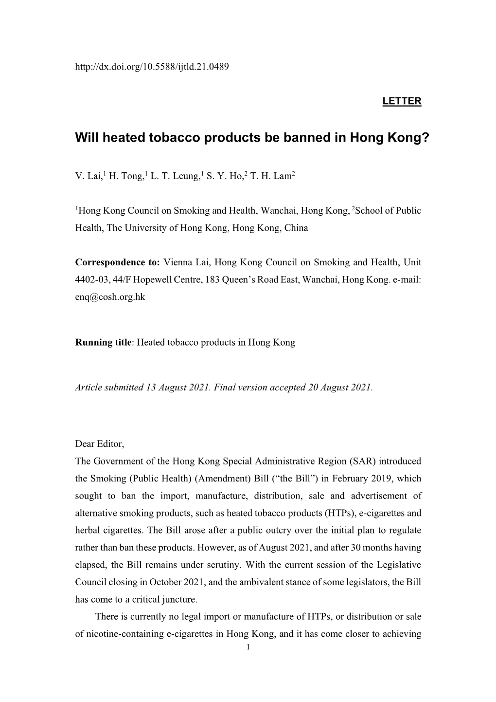 Will Heated Tobacco Products Be Banned in Hong Kong?