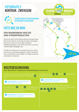 Routebeschrijving Fietsroute 2 Kortrijk