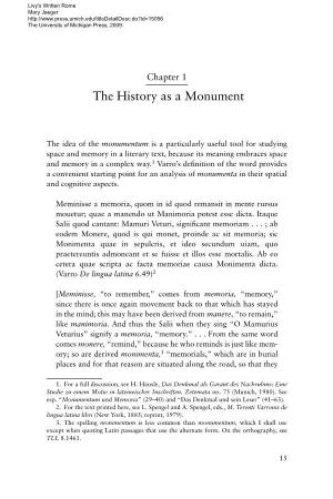 The History As a Monument