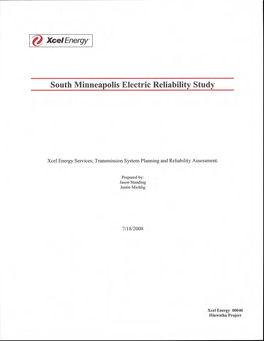 South Minneapolis Electric Reliability Study