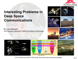 Interesting Problems in Deep Space Communications
