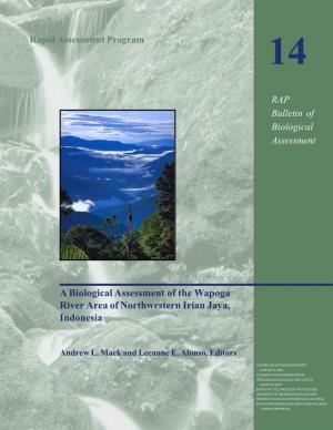 A Biological Assessment of the Wapoga River Area of Northwestern Irian Jaya, Indonesia