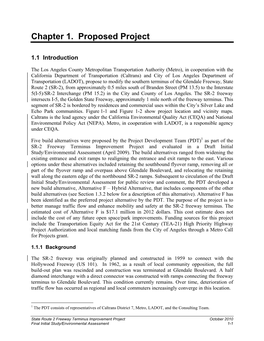 Freeway Terminus Improvement Project and Evaluated in a Draft Initial Study/Environmental Assessment (April 2009)