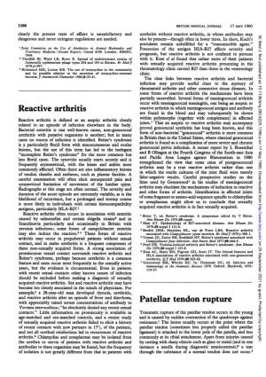 Reactive Arthritis Patellar Tendon Rupture