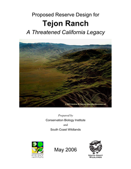 Tejon Ranch a Threatened California Legacy